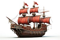 Pirate ship sailboat vehicle transportation.