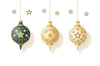 Muslim ornamental hanging golden lanterns tradition holiday white background.