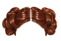 A brown buns hairstlye hairstyle adult white background.