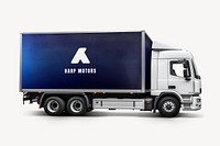 Lorry billboard mockup psd