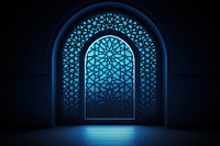 Islamic single window architecture building lighting.