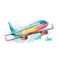 Airplane Risograph style aircraft airliner vehicle.
