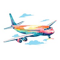 Airplane Risograph style aircraft airliner vehicle.
