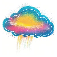 Cloud Risograph style backgrounds white background creativity.