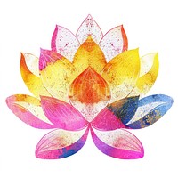 Lotus Risograph style pattern flower petal.
