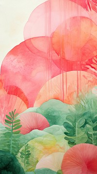 Tropical summer landscapes abstract painting pattern.