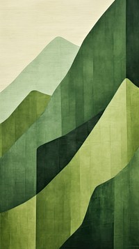 Green abstract painting art.