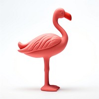 Cute Plasticine clay 3d of flamingo animal bird beak.