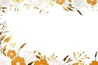 Flowers border frame backgrounds pattern gold.