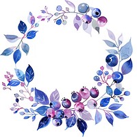 Blurberry border watercolor blueberry pattern circle.