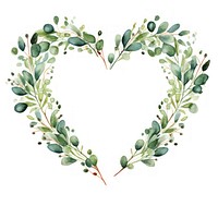 Heart mistletoe frame pattern plant leaf.