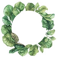 Salad border watercolor vegetable circle wreath.