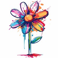 Graffiti flower art painting symbol.