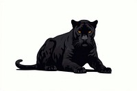 Black jaguar sit wildlife animal mammal.