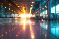Blurred background of a modern airport light backgrounds architecture.