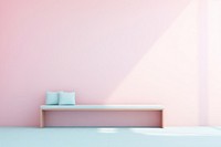 Pastel wall architecture furniture room.
