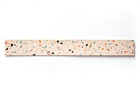 Terrazzo adhesive strip confetti white background rectangle.