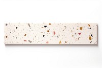 Terrazzo adhesive strip white background rectangle confetti.