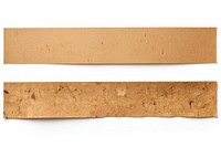 Earth tone adhesive strip rough paper wood.