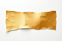 Gold foil adhesive strip paper white background accessories.