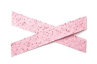 Pink terrazzo adhesive strip paper white background rectangle.
