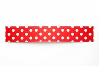 Red big dot pattern adhesive strip white background accessories rectangle.