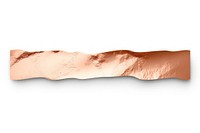 Rose gold adhesive strip white background outdoors geology.