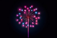 3d render of firework line icon neon light fireworks illuminated celebration.