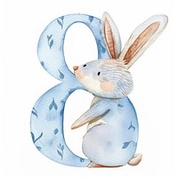 Bunny alphabet 8 animal mammal rabbit.
