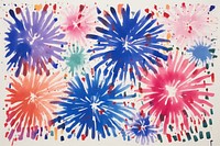 Simple abstract Risograph printing illustration minimal of fireworks art backgrounds painting.