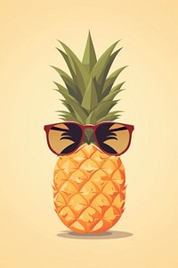 Pineapple sunglasses plant fruit.