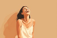 Woman laughing adult happy relaxation.