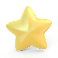 A yellow star symbol shape white background.