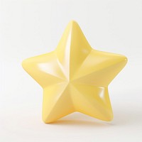 A yellow star shape white background single object.