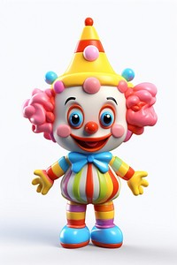 Cute clown toy representation celebration.