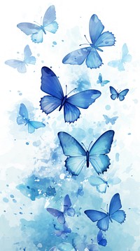 Blue butterflies butterfly outdoors animal.