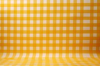 Yellow gingham plaid fabric backgrounds tablecloth wallpaper.