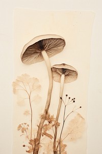 Real Pressed a mushroom fungus plant art.