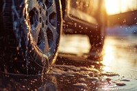Washing car wheel vehicle light tire.