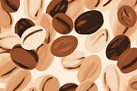 Coffee beans abstract shape backgrounds nut abundance.