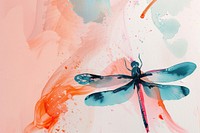 Memphis dragonfly abstract shape painting animal insect.