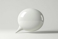 Speech bubble sphere white simplicity.