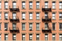 American classic building wall architecture facade window.