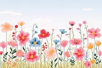 Cross stitch flowers backgrounds outdoors pattern.