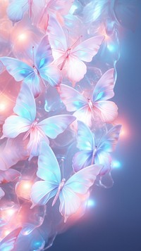 Holographic butterflies graphics light petal.