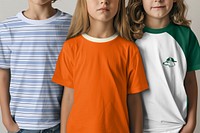 Three diverse kids closeup