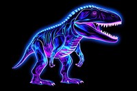 Simple dinosaur animal neon extinct.