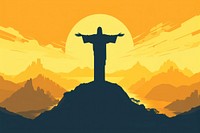 Brazil Christ the Redeemer symbol cross.