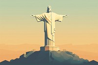 Brazil Christ the Redeemer sculpture statue.