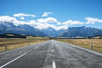 Road trip in New Zealand sky outdoors highway.